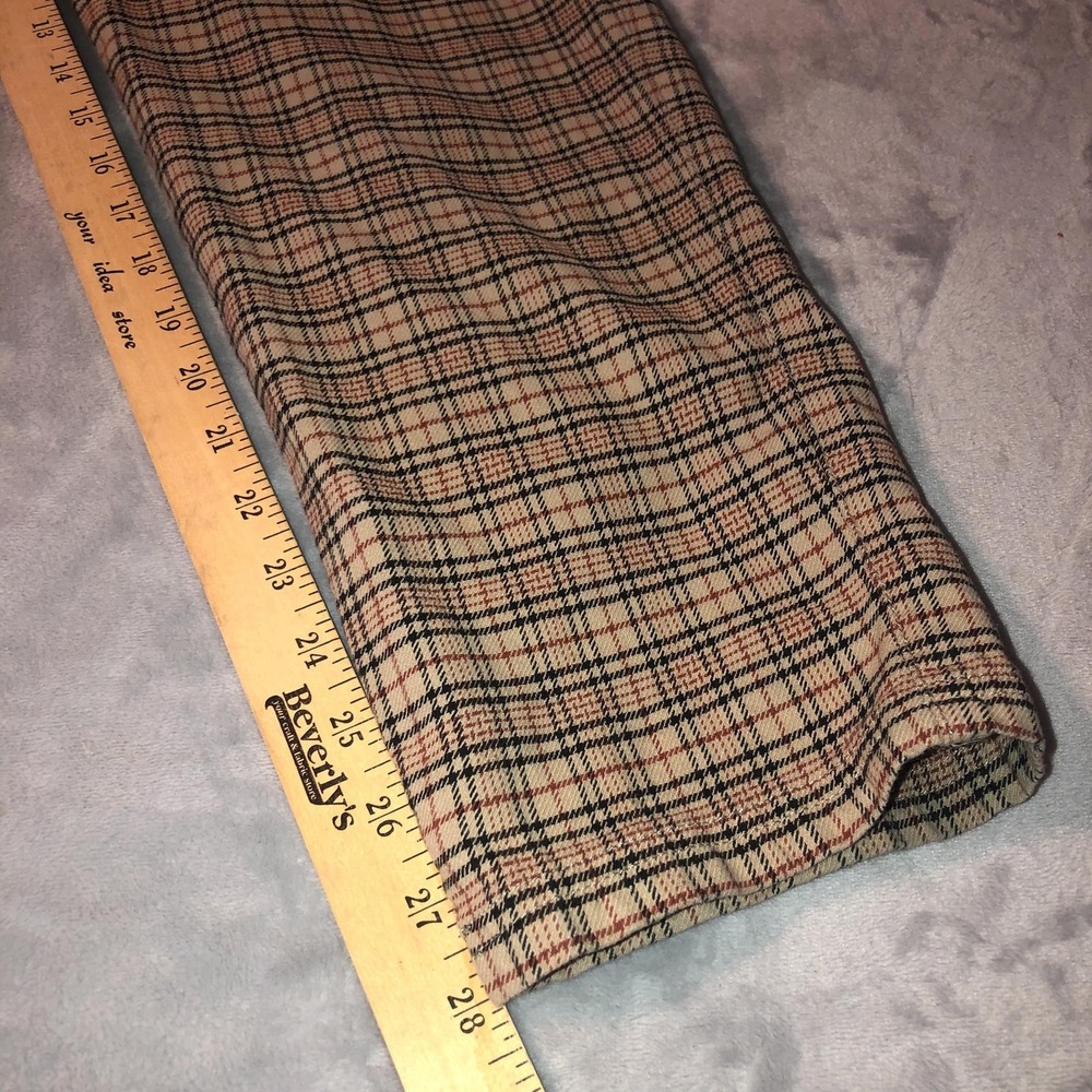 RSQ Pants Men's Size Large Beige Plaid Pull On Pants Elastic Waist Casual Pocket - Picture 5 of 16
